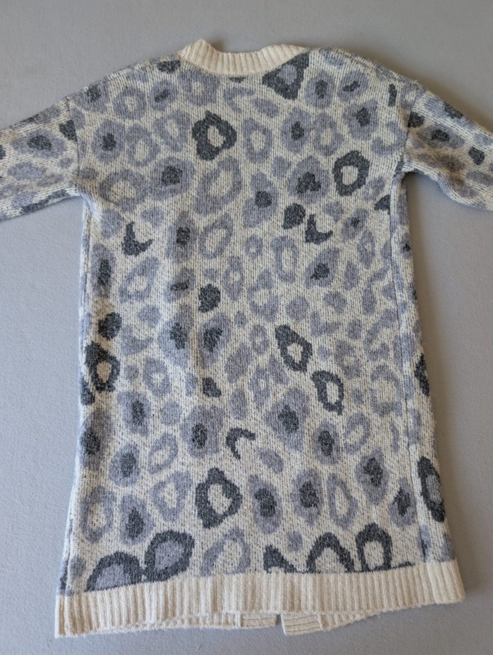 Joseph A Animal Print Neutral Open Front Cardigan Cozy Core Elevated Loungewear image 6